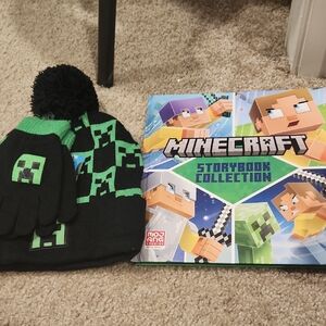 Minecraft Book And Hat/Gloves Set